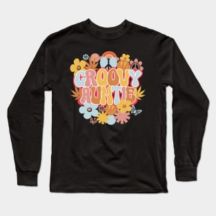 Groovy Auntie Shirt, Hippie Aunt Long Sleeve T-Shirt